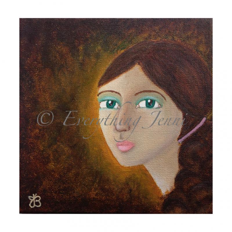 Amber Girl Print
